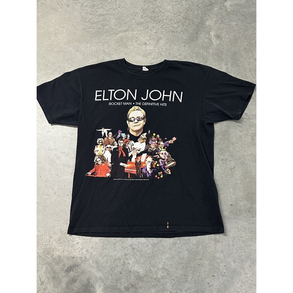 2008 ELTON JOHN "ROCKET MAN - DEFINITIVE HITS" Tour Concert (XL) T-Shirt
